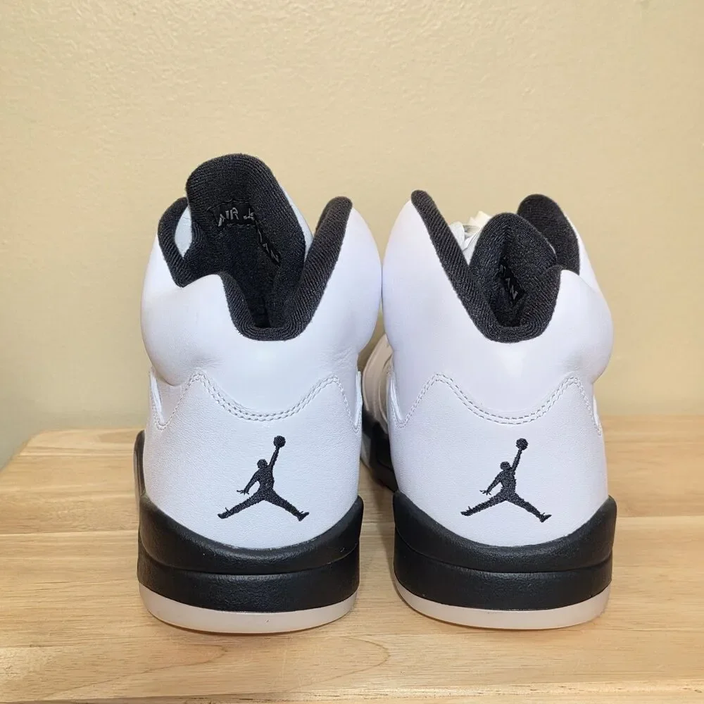 Air Jordan Retro 5 Reverse Metallic Silver White Black DD0587-110 Men's Size 14